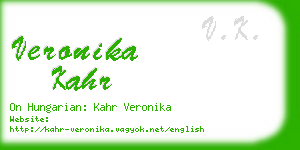 veronika kahr business card